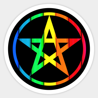 Rainbow Pentacle Sticker